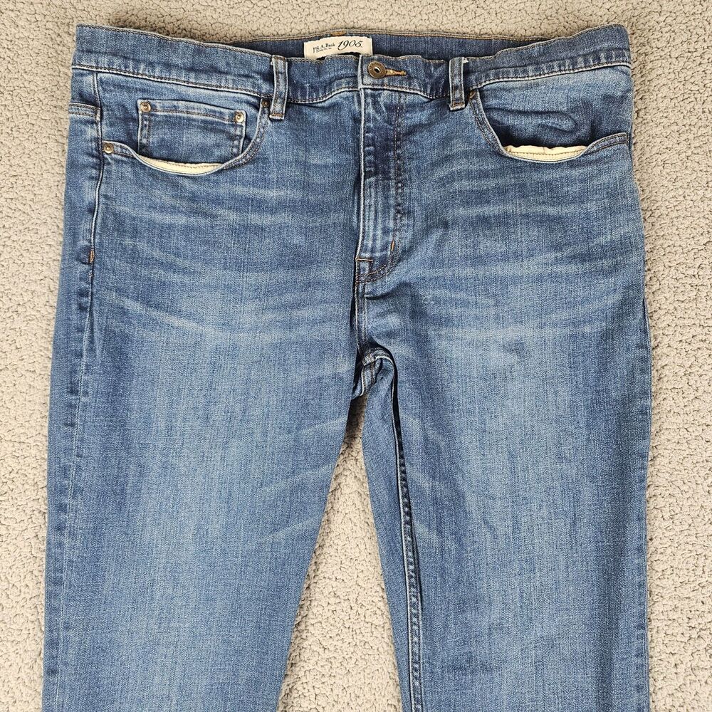 Jos A Bank 1905 Jeans Mens 40x32 Blue Denim Tailored Fit Comfort Stretch